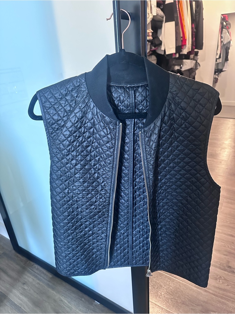 The Kooples Quilted Sleeveless Vest in Black